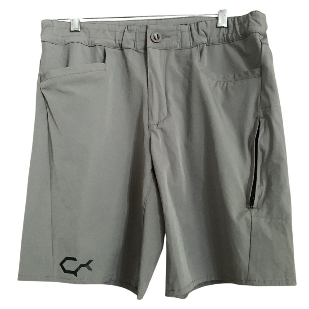 Zyn Nylon Quick Drying Hiking Camping Shorts Multi Pocket Key Clip Stretch Sz S